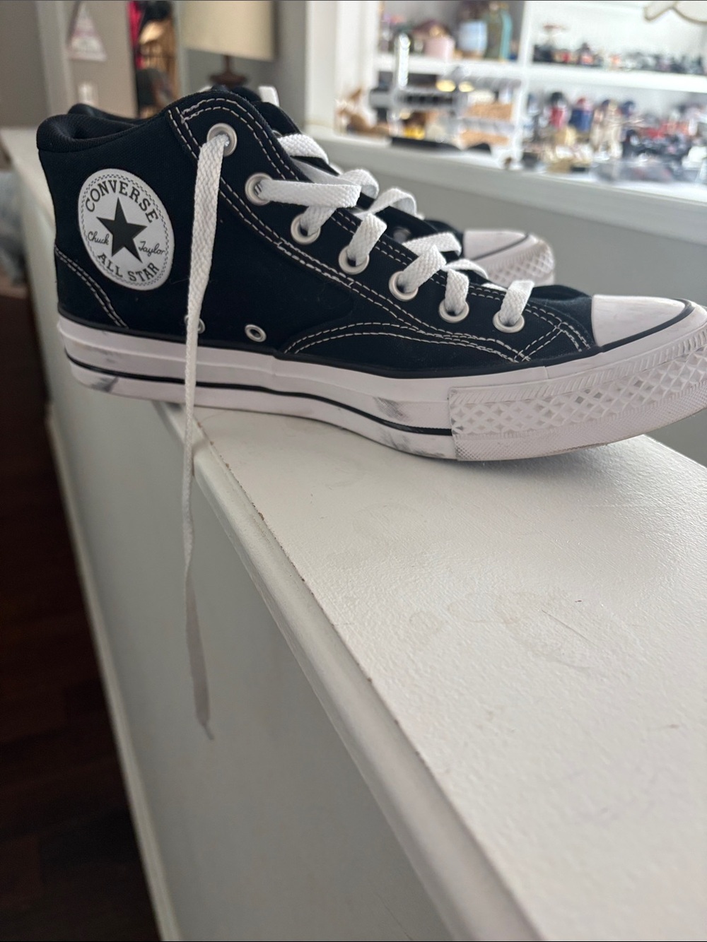 Converse Kids Black and White High Top Sneakers